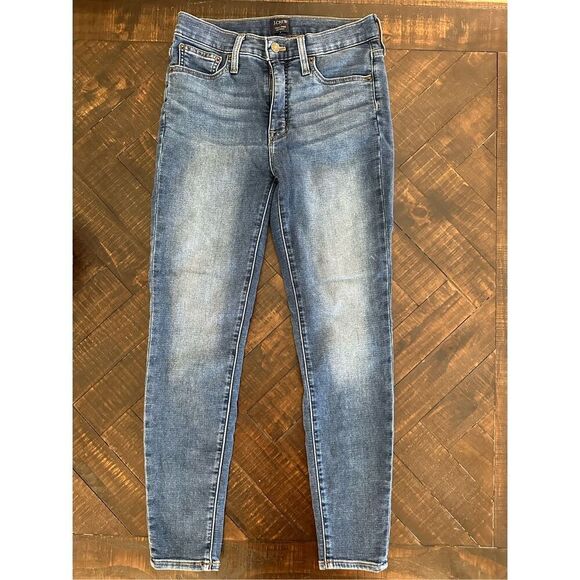 J. Crew Classic Medium Wash Stretch High Rise Skinny 5 Pocket Jeans Size 28 - Picture 2 of 6
